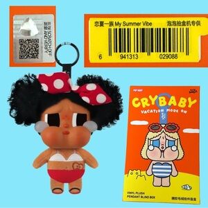 Authentic NIB Pop Mart Crybaby Summer Vibe Plush pendant - Vacation mode